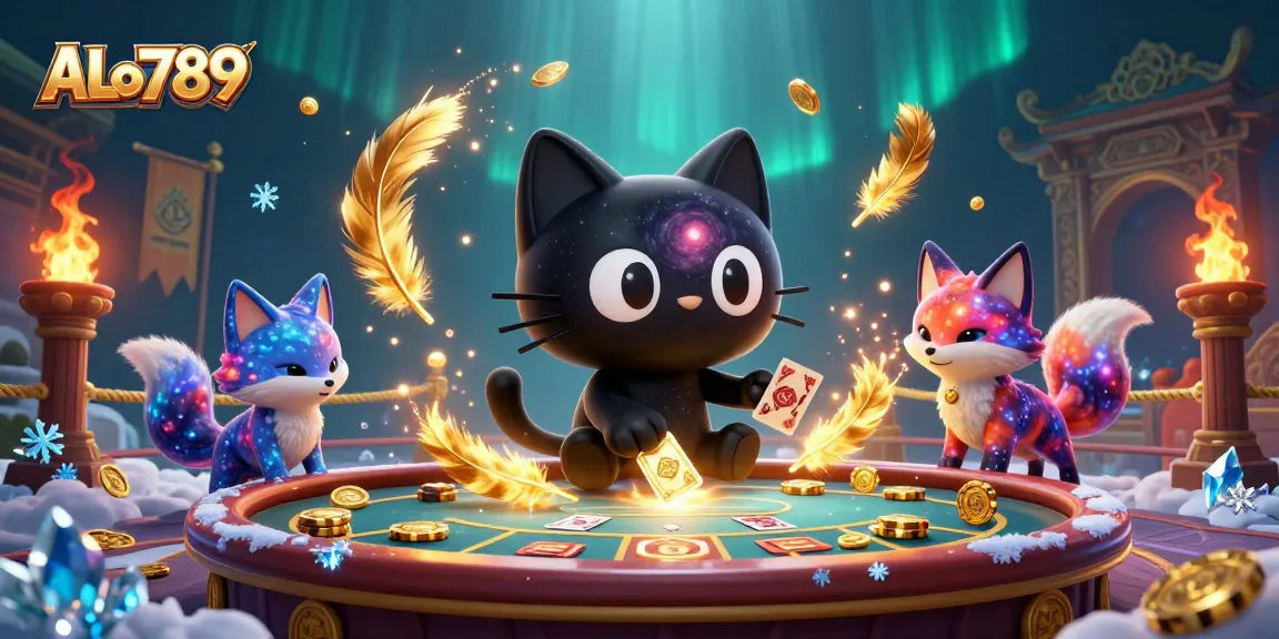 Engage in thrilling cosmic bets with ALo789 in this vibrant casino illustration.