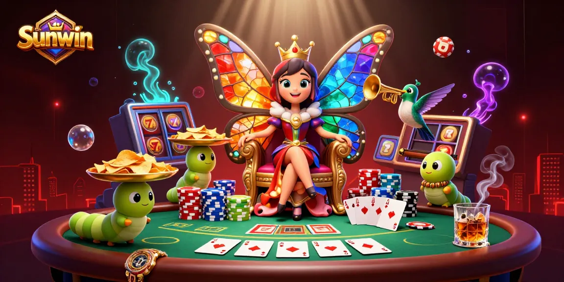 Experience exhilarating gameplay with Sunwin in a vibrant casino scene filled with thrilling gaming elements.